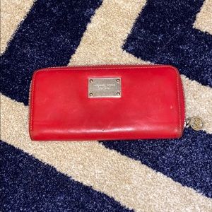 Red Michael Kors wallet